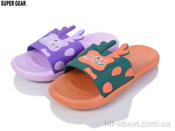 Шлепки Super Gear 01-759 lilac-orange mix