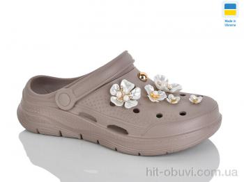 Кроксы Зручне взуття 413 коричневий