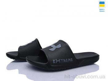 Шлепки Inblue T127 чорно-сірий