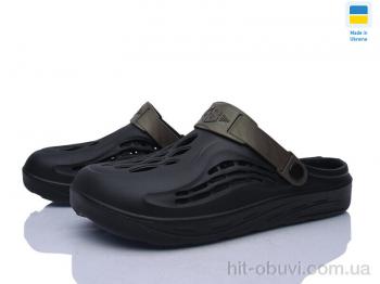 Кроксы Inblue CM129 чорний-хакі