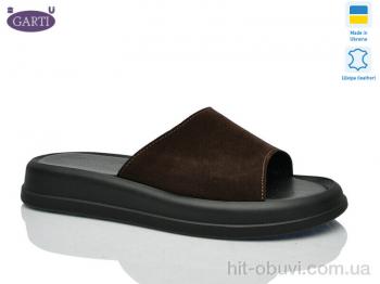 Шльопанці Garti 0197 коричневий замш