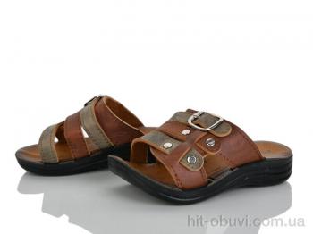 Шльопанці Makers Shoes Polomax корич.