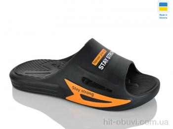 Шльопанці Крок, М243 чорний-оранж