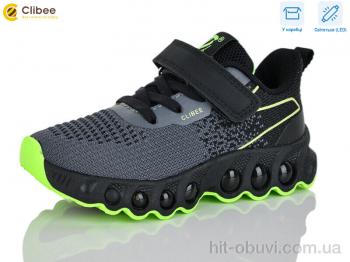 Кроссовки Clibee-Apawwa EB733-3 grey-green LED