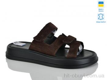 Шлепки Sali 9 коричн.з.