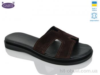 Шлепки Garti 94 коричневий замш