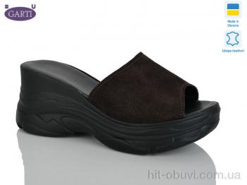 Шлепки Garti 525 коричневий замш