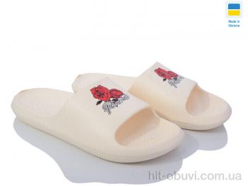 Шлепки Favorit FПЖ45 декор троянда беж