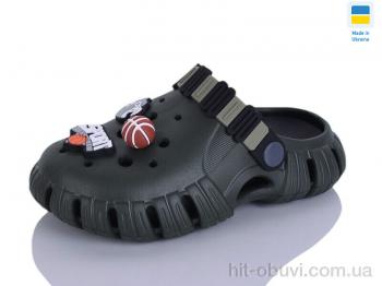 Кроксы Lot Shoes 012 хакі-чорний