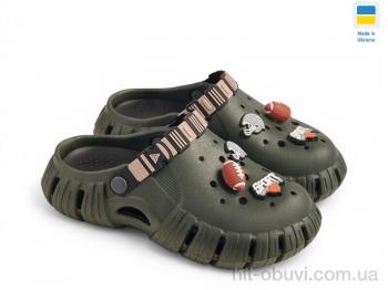 Кроксы Rai shoes DS770 хакі-чорний