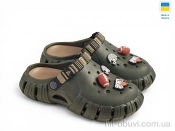 Кроксы Rai shoes DS770 хакі-бежевий