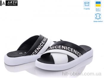 Шлепки ARTO 214/1 ч.к + б.к.