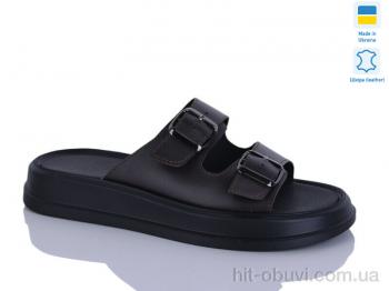 Шлепки Sali 91 шоколад к.