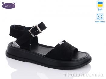 Босоніжки Garti, 0140 чорн. замш