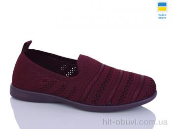 Слипоны DeMur 6710 бордовий