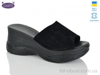 Шлепки Garti 525 чорний замш