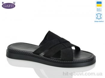 Шлепки Garti 3174 чорний замш