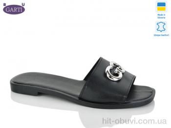 Шлепки Garti 56 чорна шкіра