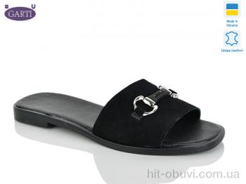 Шлепки Garti 54 чорний замш