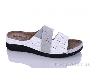 Шльопанці Sali-2 203-43 білий-сірий