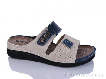 Шльопанці Sali-2 203-40 беж-синій к.
