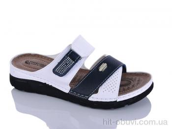 Шльопанці Sali-2 203-52 білий-синій к.