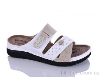Шльопанці Sali-2 203-52 білий-беж к.