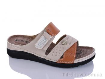 Шльопанці Sali-2 203-52 беж-корич.к.