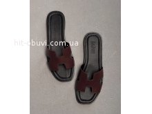 Шлепанцы A.Lex 2393 бордо кожа