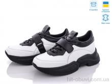 Кроссовки L.Shoes 3107 белая+черная кожа