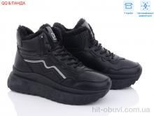 Черевики QQ shoes, JP30 black світловідбивач