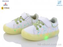 Кросівки Clibee-Doremi, N57-2 white-green LED