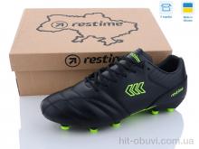 Футбольная обувь Restime DM023102-2 black-lime