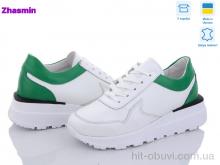 Кроссовки Zhasmin 5068-52 білий-зелений