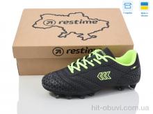 Футбольная обувь Restime DW024412-2 black-lime