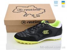 Футбольная обувь Restime DM024409-1 black-lime