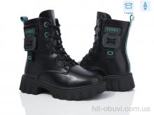 Черевики Ok Shoes 2169B black-green