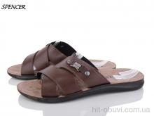 Шлепки Spencer 2201 коричневий