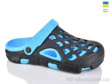 Кроксы Lot Shoes N308 чорно-бірюзовий