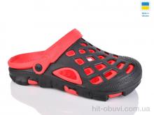 Кроксы Lot Shoes N308 чорно-червоний