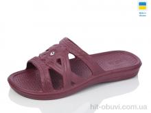 Шльопанці Lot Shoes Камінчик старий бордо