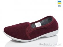 Капці Lot Shoes Кредо вельвет бордо