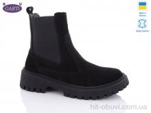 Ботинки Garti 361 черний замш байка