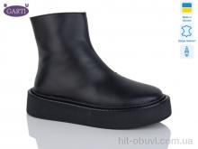 Ботинки Garti 6727 чорна шкіра