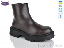 Черевики Garti 6725 корич шкіра хутро