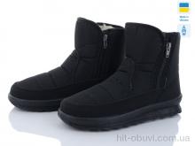 Дутики Selena 116 чорн.ч/п