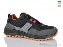 Кроссовки Lot Shoes 4104 графіт чорно-помаранч.