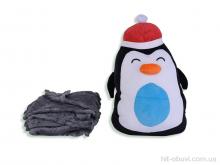 Пледы Obuvok 72-5 (12136) пінгвін іграшка (45х25)-плед 120x160 black