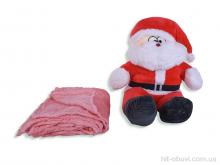 Пледы Obuvok 79-9 (12130) сніговик іграшка (50х15)-плед 120x160 red
