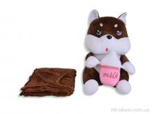 Пледы Obuvok 7791 (12135) хаскі мілк іграшка (40х25)-плед 120x160 mix